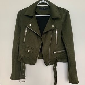 ZARA Faux Suede Moto Jacket